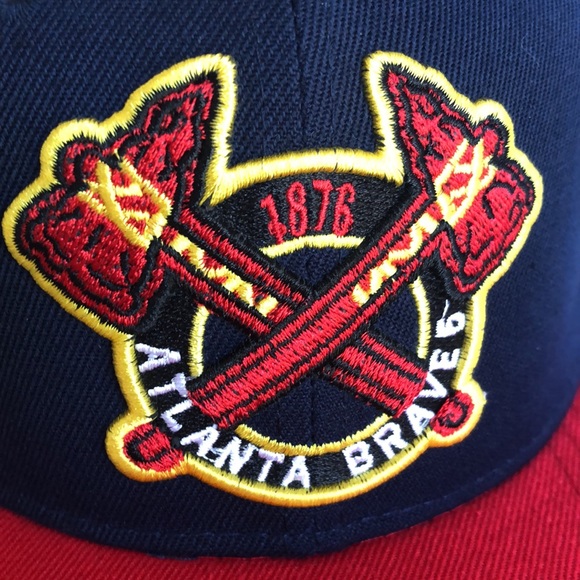 NWT Double Tomahawk Atlanta Braves MLB Hat SnapBack Adult - Picture 2 of 3